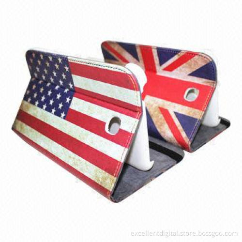 PU Leather Mobile Phone Cases for Samsung Table P3200, Customized Printing Ways Welcomed